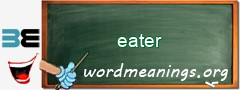 WordMeaning blackboard for eater